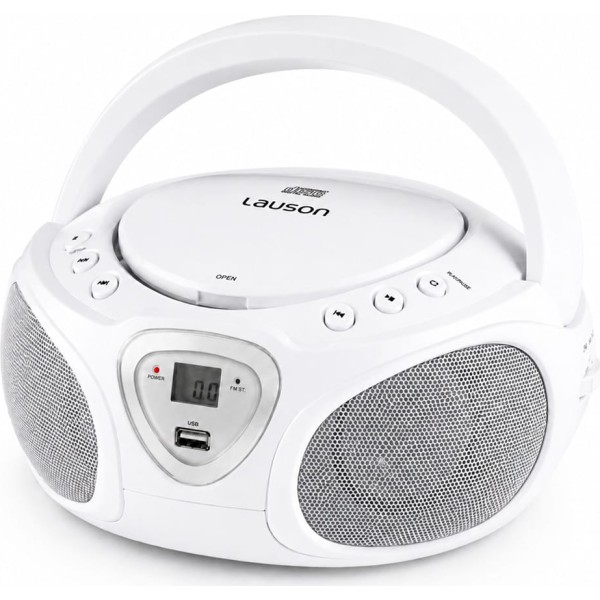 Lauson cp751 blanco / reproductor radio cd con altavoces incorporados